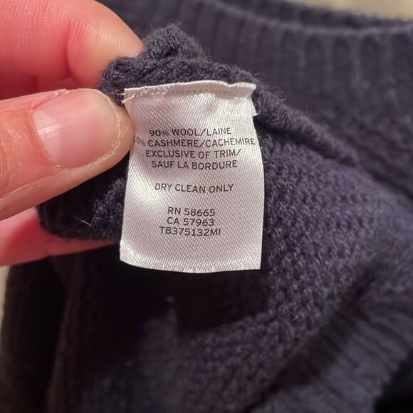 Treasure and Bond & Something Navy Collab woman’s navy blue wool/cashmere dress - Picture 10 of 11